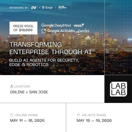 Transforming Enterprise Through AI hackathon poster